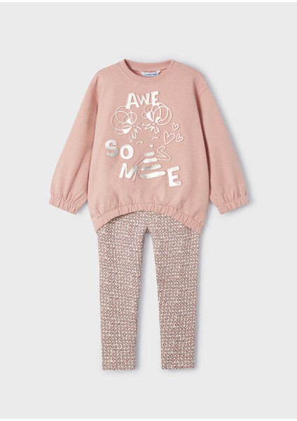 Kız Çocuk Pullover Tayt 2 Li Set 4791