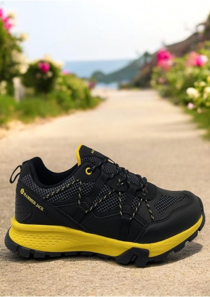 101 24807 Emery Siyah Sarı Sneaker Tam Ortopedik Erkek Günlük Spor Ayakkabı fiyatları