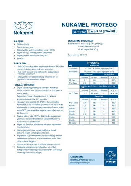 Nukamel Protego(Buzağı Maması 25 kg Ilk 15 Gün ) modelleri