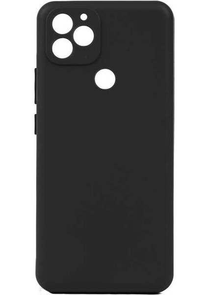 General Mobile 22 Kılıf Mat Esnek Biye Silikon Kılıf-Siyah + Cam Ekran Koruyucu