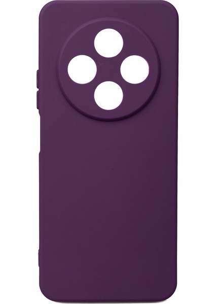 Xiaomi Redmi 14C 4g Kılıf Mat Esnek Biye Silikon Kılıf-Mor + Cam Ekran Koruyucu