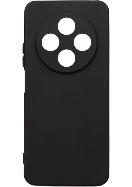 Xiaomi Redmi 14C 4g Kılıf Mat Esnek Biye Silikon Kılıf-Siyah + Cam Ekran Koruyucu