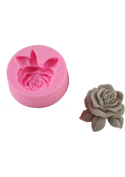 Yapraklı Gül Çiçek 6,4cm Silikon Kalıp K-066 fiyatları