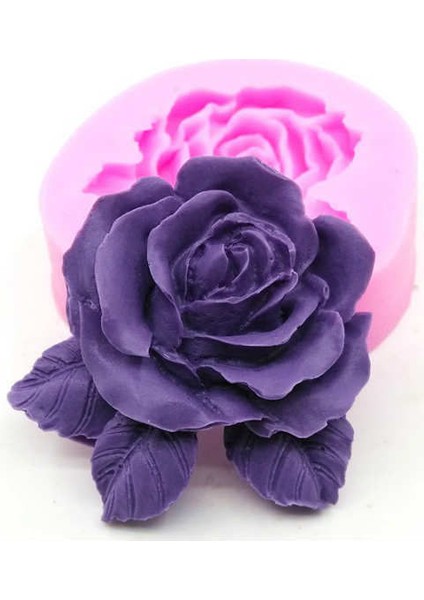 Yapraklı Gül Çiçek 6,4cm Silikon Kalıp K-066 fırsatları