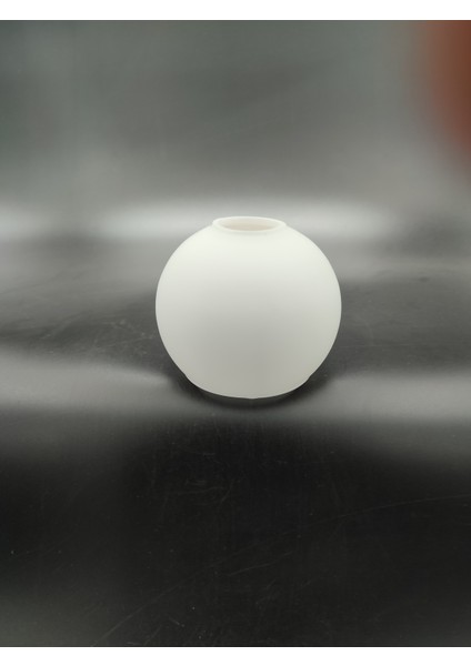 Küçük Avize Camı.yuvarlak,düz Beyaz RENKTE.(ÇAP:10.00 cm -DUY YUVASI:3.00 cm )MUM Ampule Göre.(E.14)