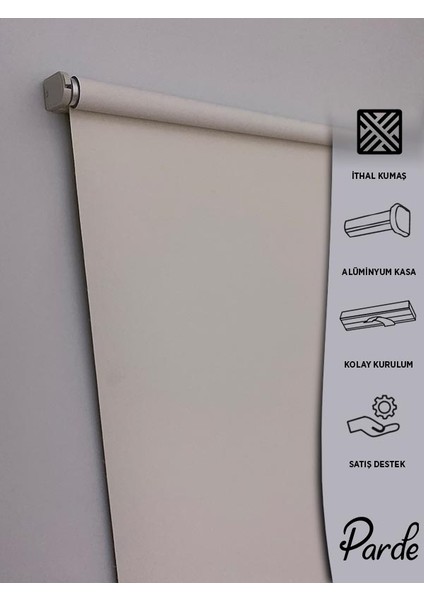 İthal Kumaş Klasik Ekru Düz Stor Perde fiyatları