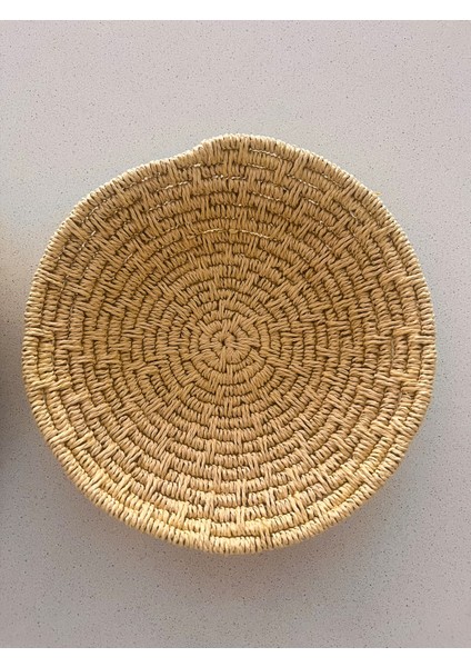 El Yapımı Hasır Duvar Dekoru - 2 Li Set (20 cm / 25 cm )