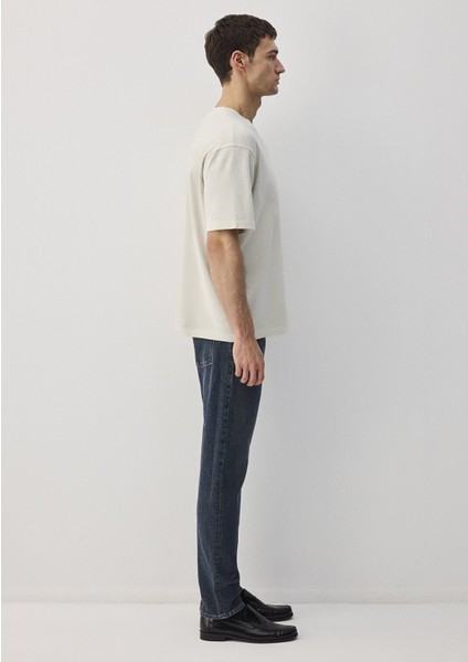 Gri Tişört Loose Fit / Bol Rahat Kesim 0612494-70142 fırsatları