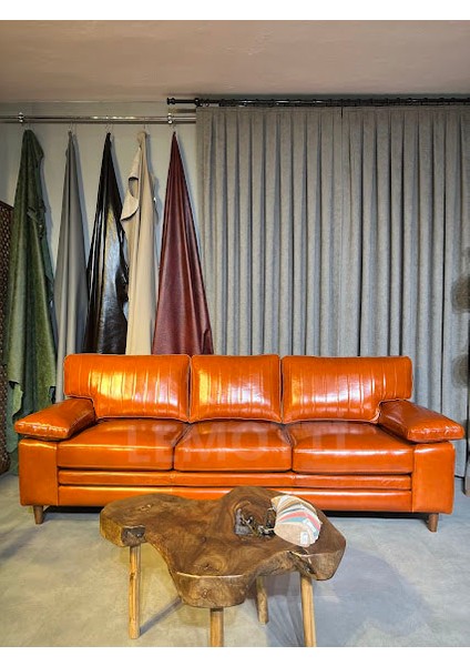 Limon' dan Cozy Hakiki Deri Modern Koltuk ( Fındık)
