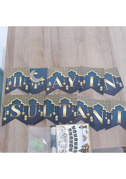 Hoşgeldin Ramazan Gold Yazı Ledli Zincir Balon Seti 11 Ayın Sultanı Ramazan Ev Süsleme Seti modelleri