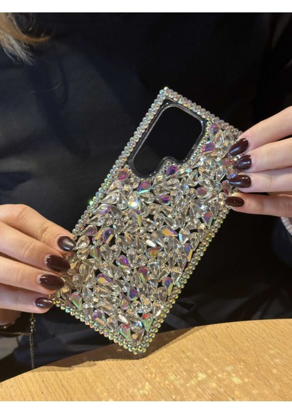 Samsung Galaxy S24 Ultra Uyumlu Lüks Hologram Kristal Taşlı Kılıf