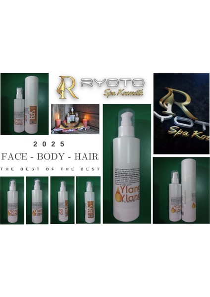 3 Adet 250 ml.Ylang Aromaterapi Yağı/Pure&Natural Ylang Aromatherapy Oil Face-Body-Hair