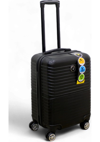 Mjn Siyah Kabin (Küçük) Orta ve Büyük Boy Üçlü Carry-On Lüks Kumaş Valiz Seti MJN0006 fırsatları