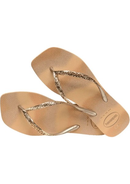 Style Slim Square Glitter Party Golden 0570