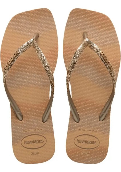 Style Slim Square Glitter Party Golden 0570