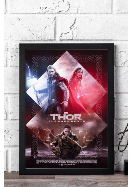 Thor The Dark World Çerçeveli Tablo - Marvel Film Posteri Tablo