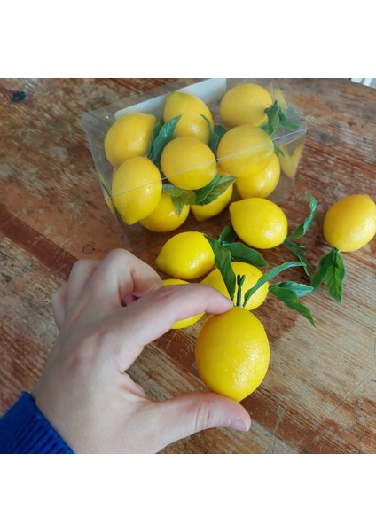 Yapay Meyve Limon 6 Adet Adet 6x4 cm , Dekor, Mutfak, Yapay Meyve, Limon, Yapay limon