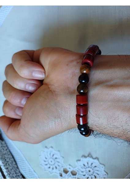 Kehribar Boncuklu Bileklik Farklı Süslemeli Tasarım
