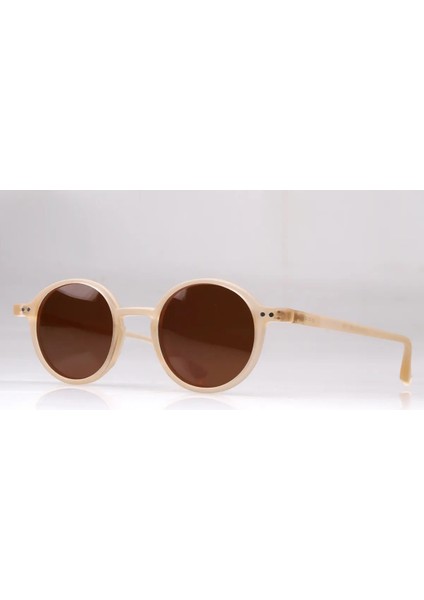 Cısse Eyewear CS23116 Kadın Güneş Gözlüğü Kemik Renk Yuvarlak Çerçeve Kahverengi Cam UV400 fiyatları