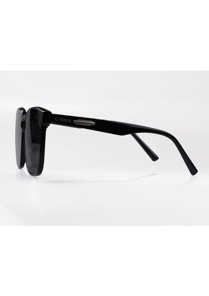 Cısse Eyewear CS01 Kadın Güneş Gözlüğü Siyah Kemik Çerçeve UV400 Cam