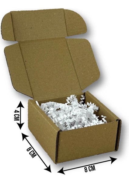 8X8X4 cm Kilitli Dayanıklı E-Ticaret Karton Kargo Kutusu