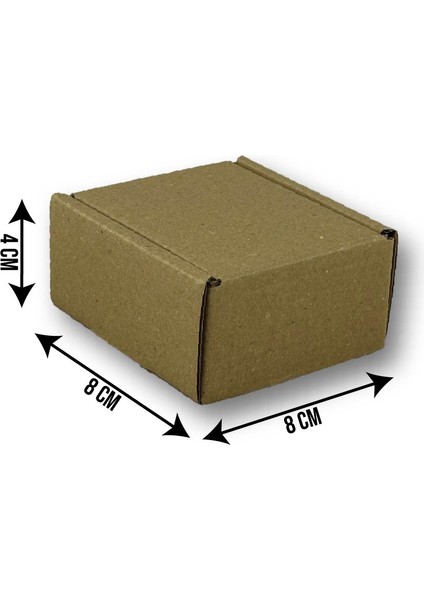 8X8X4 cm Kilitli Dayanıklı E-Ticaret Karton Kargo Kutusu