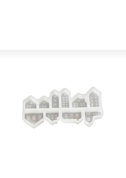 Epoksi Silikon Mini Ev Kalıpları 10’lu - Silikon Mini Ev Kalıpları & Kokulu Taş Kalıbı Mum Kalıbı