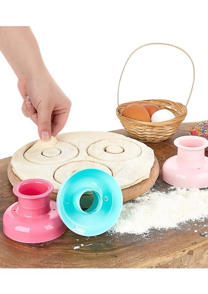 Pratik Donut Hamur Kesici ve Şekillendirici - Donat/çörek/pişi Kalıbı ( 1 Adet )