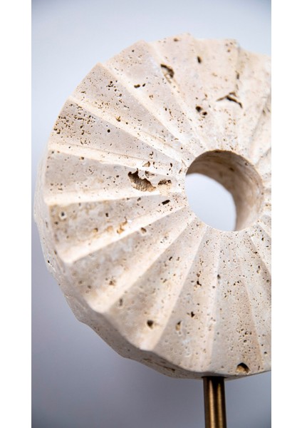 Traverten Pervane Dekor Küçük, Mermer Ayaklı Mermer Dekoratif Obje Biblo Süs Eşyası modelleri