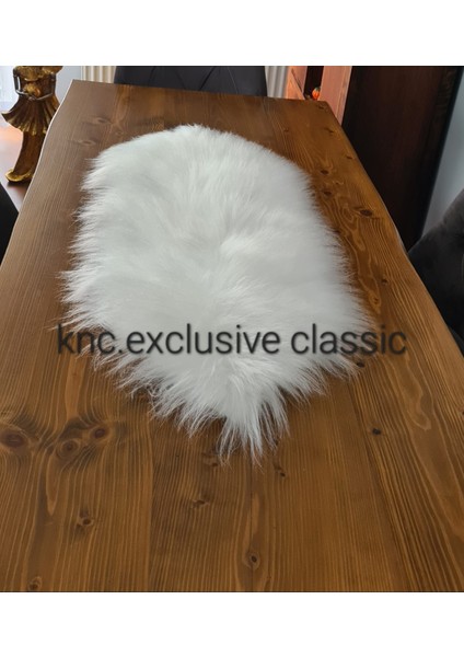 Beyaz Kürklü Peluş Masa Örtüsü Şık Dekoratif Lüks Elegant Modern Dekoratif Runner. indirimleri