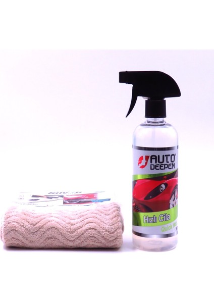 2'li Avantaj Paket, Hızlı Cila 500 Ml, Mikrofiber Magic Oto Yıkama Bezi, 50X70 cm