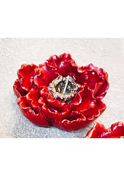 Üç Boyutlu Haşhaş Çiçeği Silikon Kalıp K-076, Kokulu Taş Sabun Alçı Mum Kalıbı