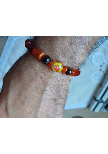 Doğal Taş Kehribar Bileklik Taraftar Figürlü modelleri