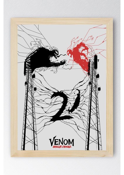 Venom Çerçeveli Tablo - Marvel Film Posteri Tablo