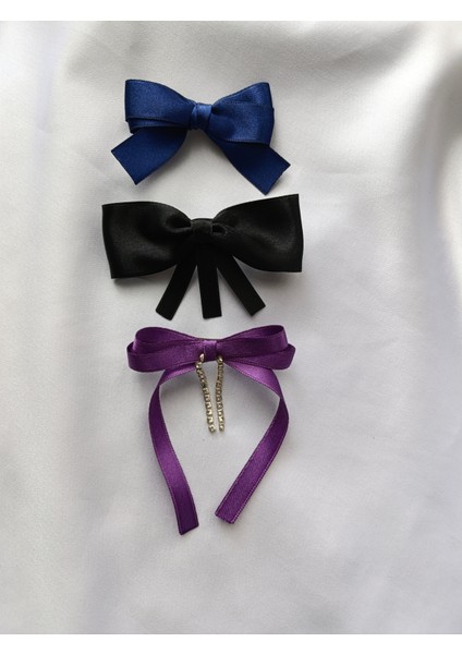 3'lü Kurdeleli Tasarım Toka Seti