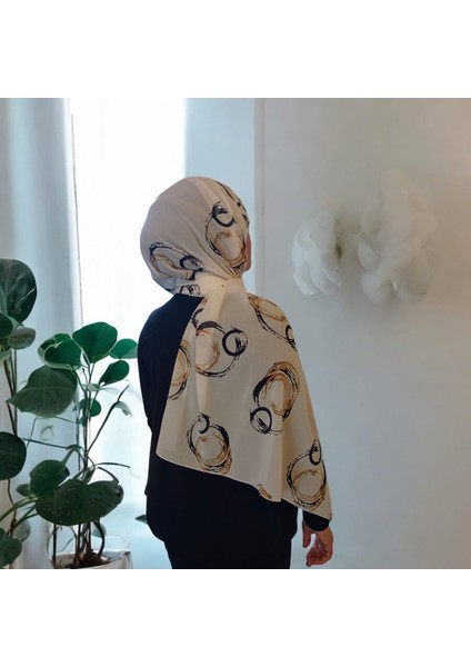 Ithal Krep Geometrik Desen Şal