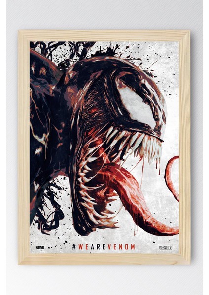 Venom Çerçeveli Tablo - We Are Venom Marvel Film Posteri Tablo