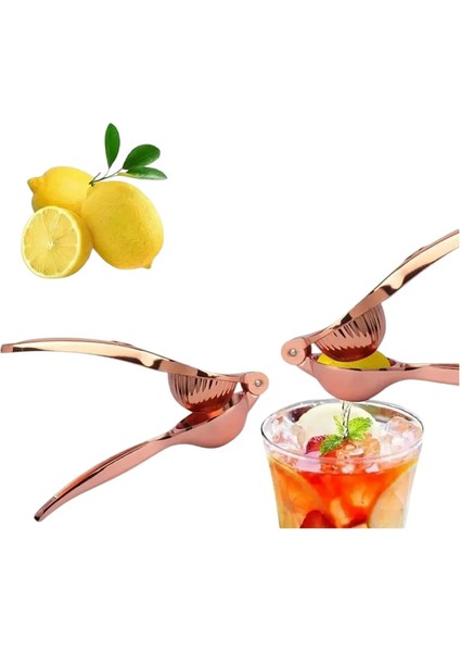 Profesyonel Rose Paslanmaz Çelik Limon Sıkacağı | Lüks 304 Ağır Çelik Limon Portakal Sıkacağı