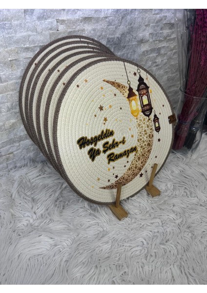 Ramazan Temalı Baskılı Supla Takımı Sofra Sunum Amerikan Servis 6 Adet 33 cm x 33 cm fiyatları