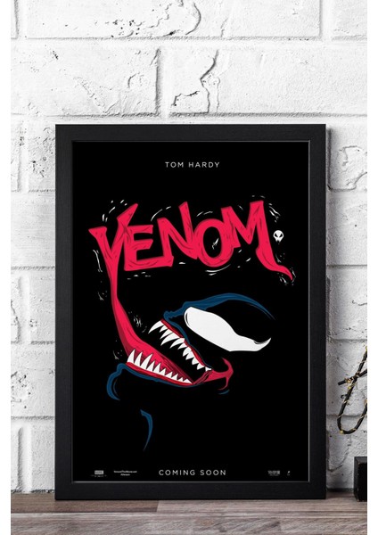 Venom Çerçeveli Tablo - Marvel Film Posteri Tablo