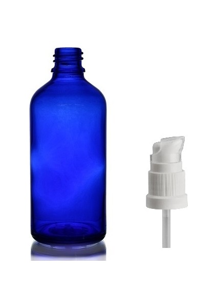 50 ml Mavi Cam Serum Pompalı Şişe, 24 Adet