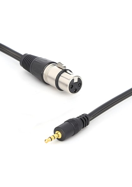 ST-032 3 Pin Dişi Xlr- 3.5mm Mini Stereo Ses Kablosu Çevirici Adaptör 40 cm