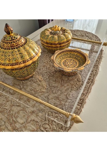 Agbtrend Queen L Tray 6 Kişilik Dekorasyon ve Sunum Tepsisi indirimleri