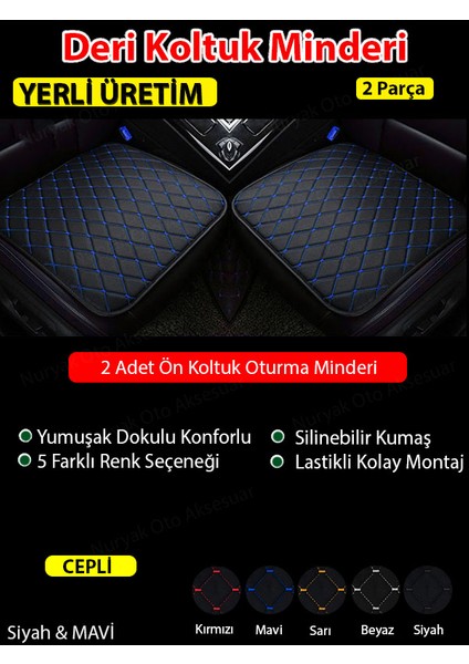 Nuryak Ön ve Arka Oto Koltuk Oturma Minderi 3 Parça