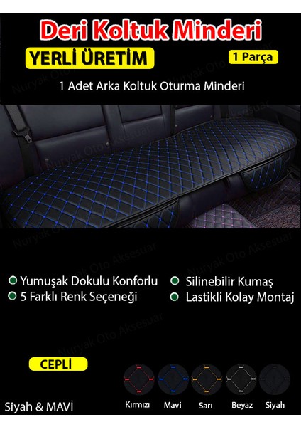 Nuryak Ön ve Arka Oto Koltuk Oturma Minderi 3 Parça