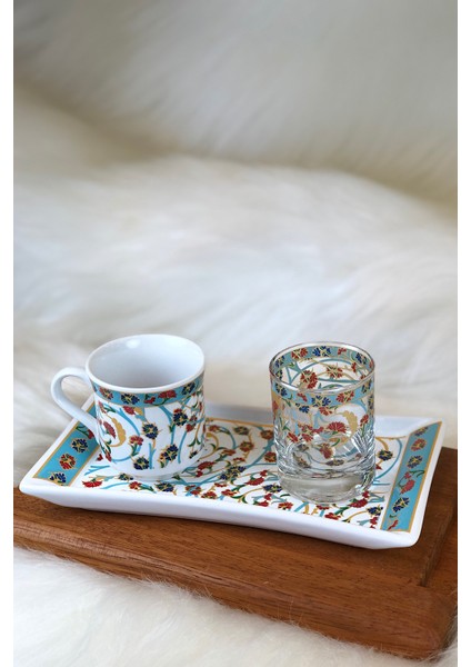 Kahve Fincanı Tek Kişilik Sunumluk Tepsili Sarmaşık