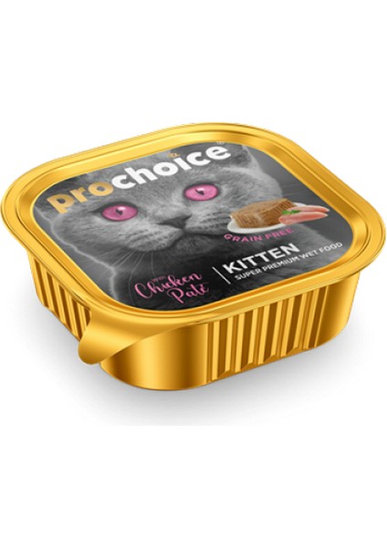 Prochoice 100 gr x 16 Adet Yavru Kediler Için, Tahılsız, Tavuk Etli Ezme 11