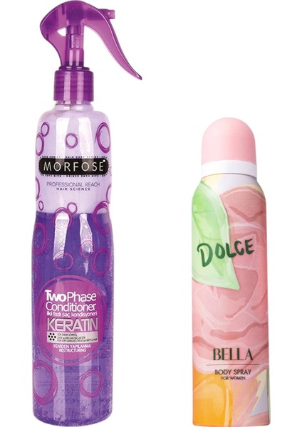 Keratin İçerikli Fön Suyu Mor 400 ml - Dolce Kadın Deodorant Bella 150 ml
