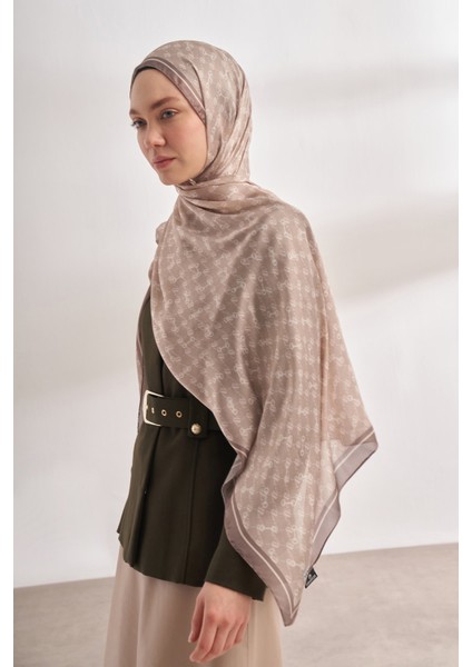 Monogram Desen Ithal Vual Şal - Nude fiyatları