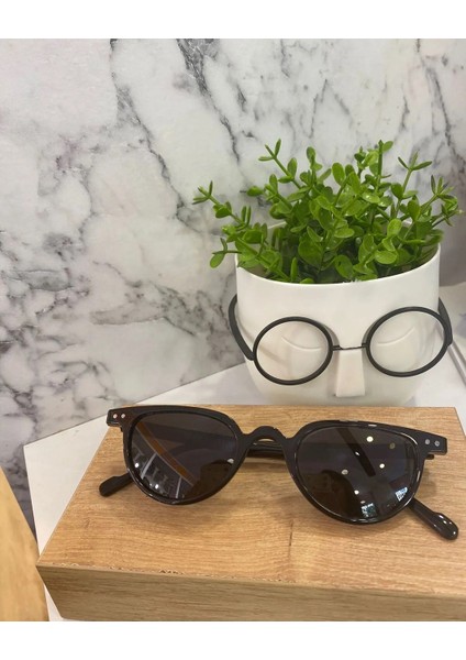 Glasses GL321 Unisex Güneş Gözlüğü Siyah Çerçeve Yeşil Cam